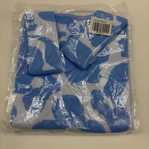 Wrist Tote Bag - 100% Polyester- Baby Blue/ White Daisies - NWT - Picture 9 of 9